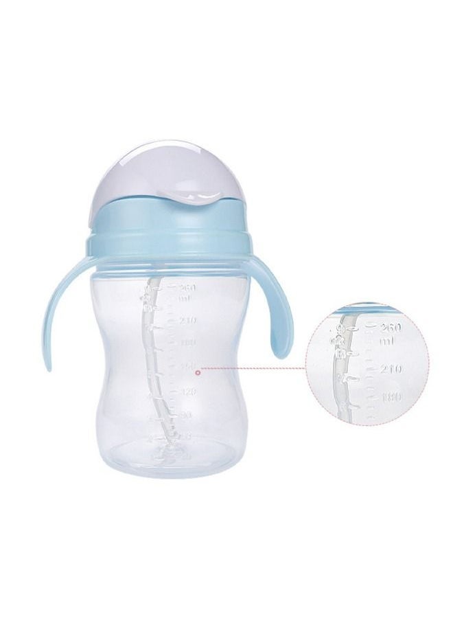 Baby Sippy Cup With Handle Blue/White 260ml - Image 3